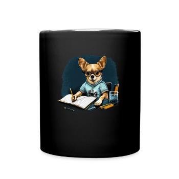 Chihuahua | Home Office Job Work Laptop Tie Funny - Full Colour Mug - black - Front