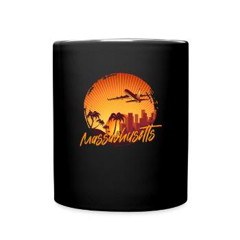 Massachusetts - Tasse einfarbig - Schwarz - Vorne