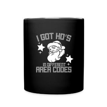 Ich habe Ho's in verschiedenen Bereichscodes lusti - Tasse einfarbig - Schwarz - Vorne