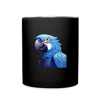 Hyacinth Macaw - Full Colour Mug - black - Front