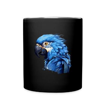 Hyacinth Macaw - Full Colour Mug - black - Front