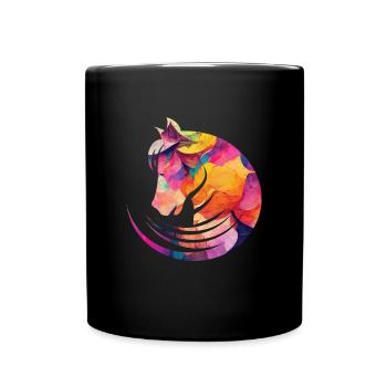 Les chevaux adorent cavalier - Mug uni - noir - Devant