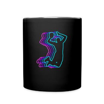Dunking Basketballspieler Vaporwave Slam DunkVapor - Tasse einfarbig - Schwarz - Vorne