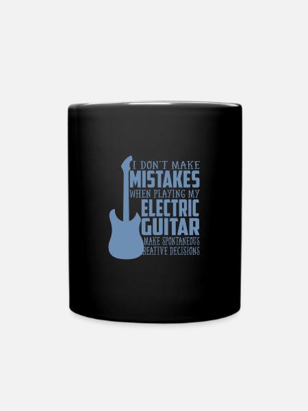 Vater mit E-Gitarre - Tasse einfarbig - Schwarz