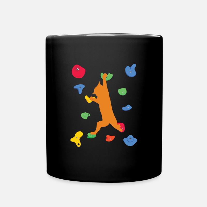 Chat Escalade Escalade Alpinisme - Mug uni - noir