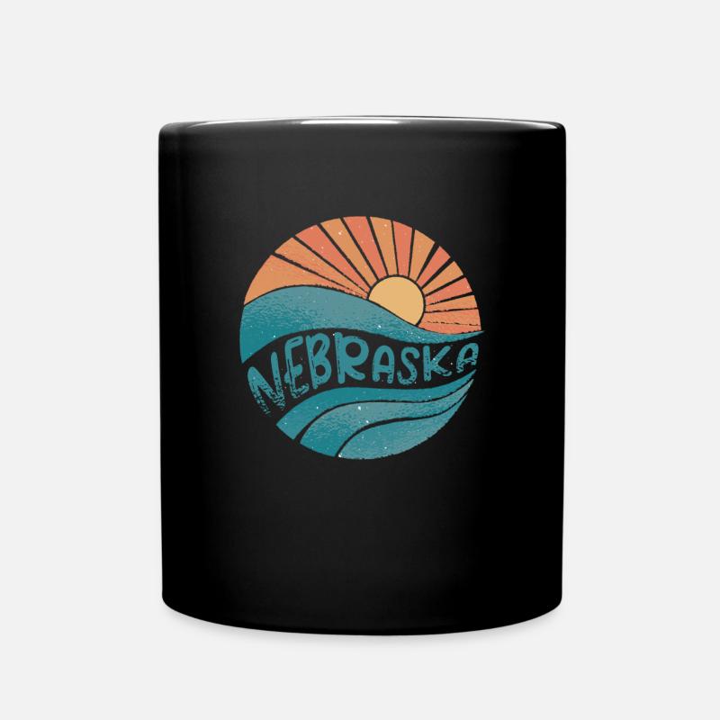 Nebraska - Tasse einfarbig - Schwarz