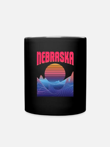 Nebraska - Tasse einfarbig - Schwarz