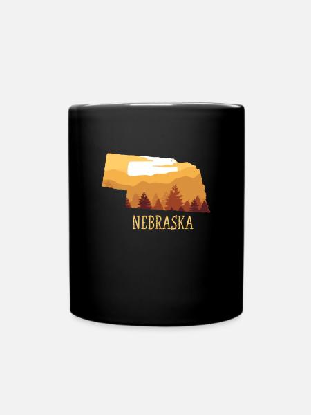 Nebraska - Tasse einfarbig - Schwarz