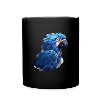 Hyacinth Macaw - Full Colour Mug - black - Front