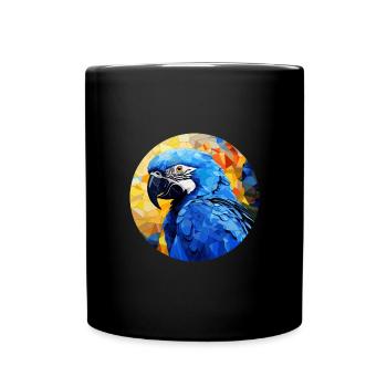 Hyacinth Macaw - Full Colour Mug - black - Front