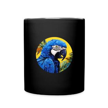 Hyacinth Macaw - Full Colour Mug - black - Front