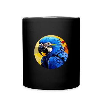 Hyacinth Macaw - Full Colour Mug - black - Front
