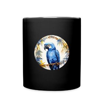 Hyacinth Macaw - Full Colour Mug - black - Front