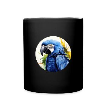 Hyacinth Macaw - Full Colour Mug - black - Front