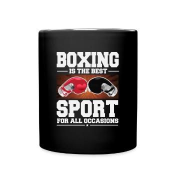 Boxing is the best sport for all occasions - Full Colour Mug - black - Front