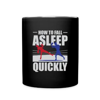How to fall asleep quickly - Full Colour Mug - black - Front