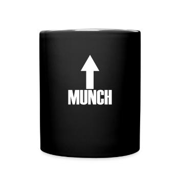 Munch Arrow up lustiger erwachsener Humor Ich bin - Tasse einfarbig - Schwarz - Vorne