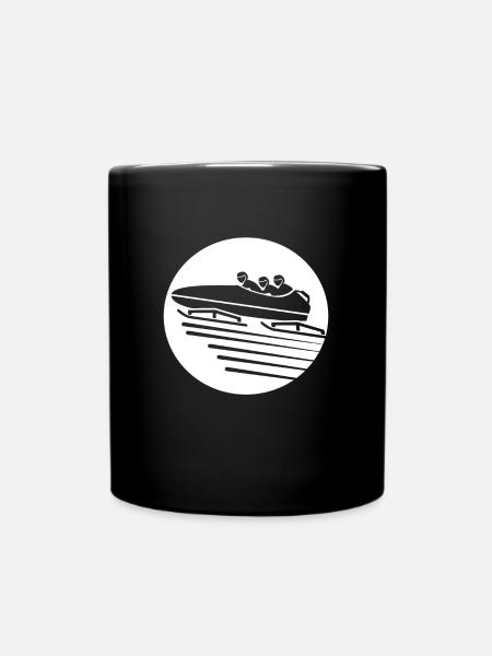 Eischlitten Bobfahren Bob - Tasse einfarbig - Schwarz