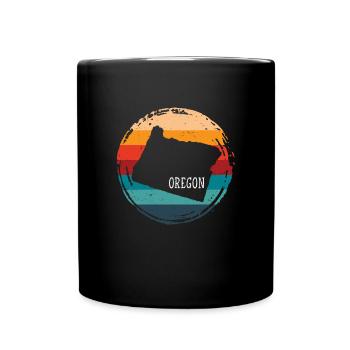 Oregon - Tasse einfarbig - Schwarz - Vorne