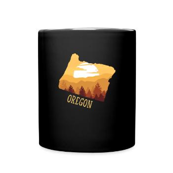 Oregon - Tasse einfarbig - Schwarz - Vorne