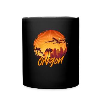 Oregon - Tasse einfarbig - Schwarz - Vorne