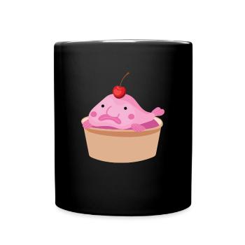 Blob Cupcake Blobfish Poisson Mer - Mug uni - noir - Devant