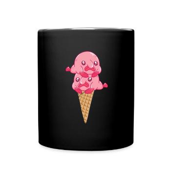 Blobfish Ice Cream Love Blobfish Funny Blobfish - Tasse einfarbig - Schwarz - Vorne