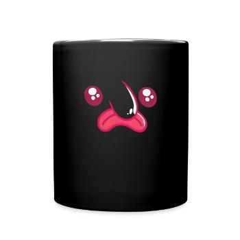 Blobfish Face Funny Blobfish Kost�m Halloween - Tasse einfarbig - Schwarz - Vorne