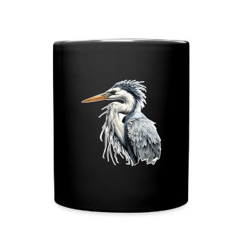 Heron - Full Colour Mug - black - Front