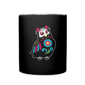 Dia de Los Muertos Owl Owls Mexico - Full Colour Mug - black - Front