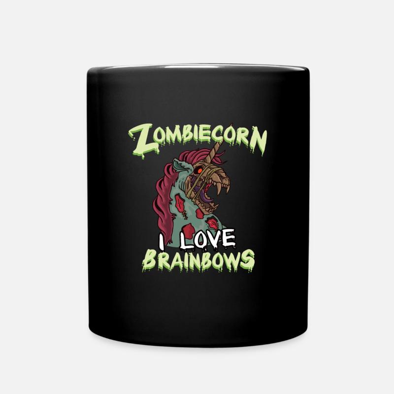 Zombie Zombiecorn Halloween Licorne - Mug uni - noir