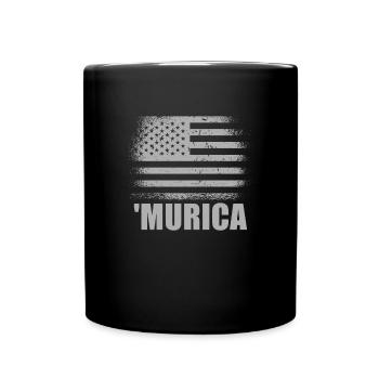 Murica American Flag Patriotic USA Flag 4. Juli - Tasse einfarbig - Schwarz - Vorne
