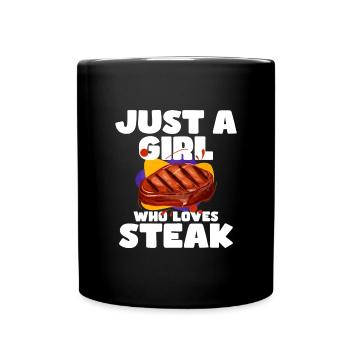 Steak - Tasse einfarbig - Schwarz - Vorne