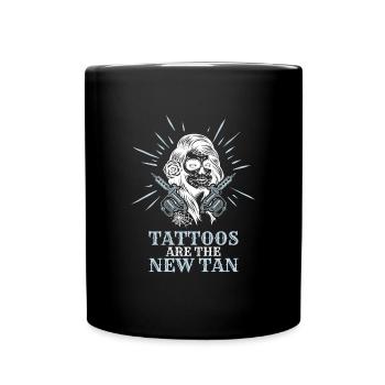 Les tatouages sont le nouveau tatouage de bronzage - Mug uni - noir - Devant