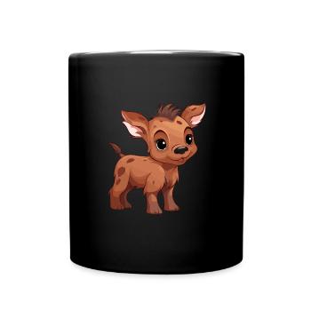 Wildschwein - Tasse einfarbig - Schwarz - Vorne