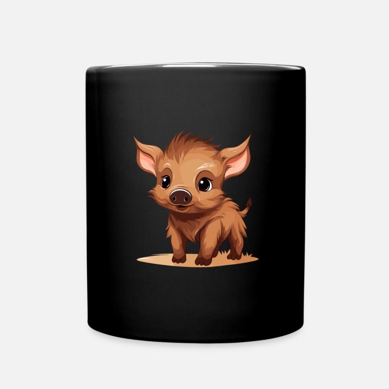 Wildschwein - Tasse einfarbig - Schwarz