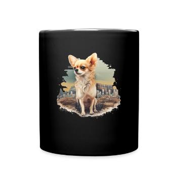 Chihuahua | Puppy Mom Funny Dog Cute Beautiful - Full Colour Mug - black - Front
