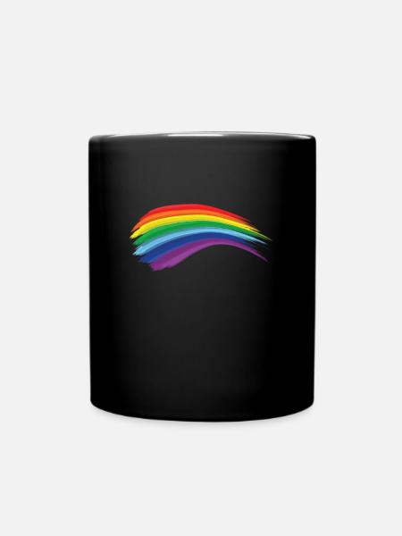 Arc-en-ciel LGBTQ Gay Gay Gay - Mug uni - noir
