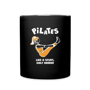 Pilates comme un entraînement sportif - Mug uni - noir - Devant