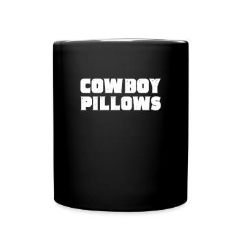 Cowboy -Kissen Western Cow Cowboy -Kissen - Tasse einfarbig - Schwarz - Vorne