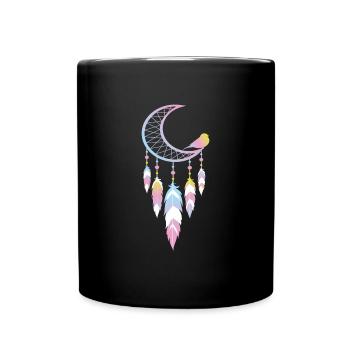 Capteur de rêves Lune Capteur de rêves Spirituel - Mug uni - noir - Devant