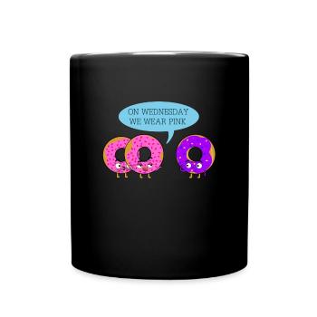 Le mercredi, nous les portons en rose - Mug uni - noir - Devant