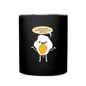 Egg funny, come quickly - Full Colour Mug - black - Front