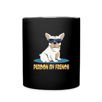 Perdon Mon Français - Mug uni - noir - Devant