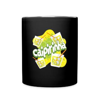 Caipirinha Cocktail Alcohol Party - Full Colour Mug - black - Front