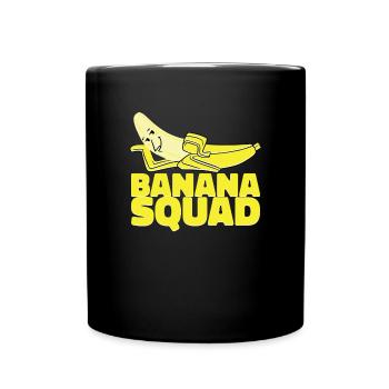 Banana Squad Bananenliebhaber Banane Kinder Erwach - Tasse einfarbig - Schwarz - Vorne
