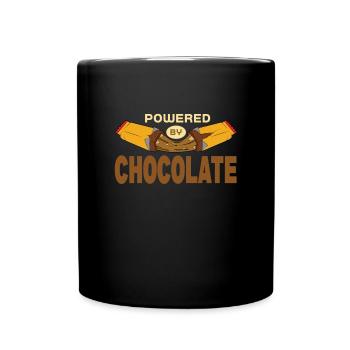 Propulsé par le chocolat - Mug uni - noir - Devant