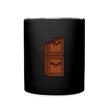 Sourire chocolat - Mug uni - noir - Devant