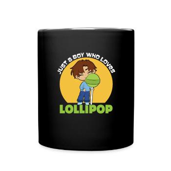 Lollipop Candy Gift - Full Colour Mug - black - Front