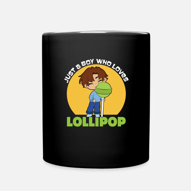 Cadeau de bonbons Lollipop - Mug uni - noir